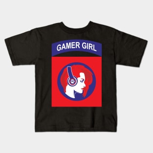 Gamer Girl Head Logo Kids T-Shirt